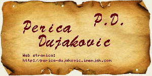 Perica Dujaković vizit kartica